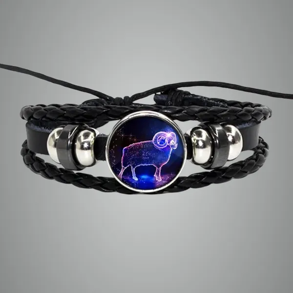 Zodiac_Leather_Braided_Bracelet_|_🔥FLAT_50%_OFF_SALE🔥