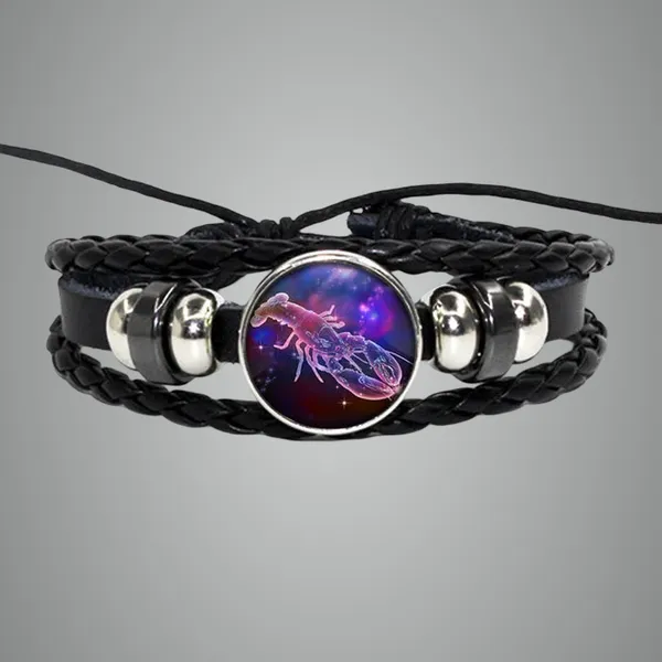 Zodiac_Leather_Braided_Bracelet_|_🔥FLAT_50%_OFF_SALE🔥