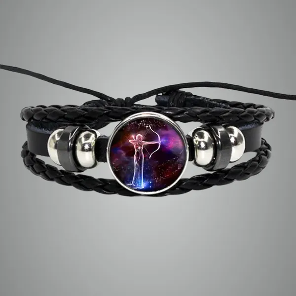 Zodiac_Leather_Braided_Bracelet_|_š„FLAT_50%_OFF_SALEš„