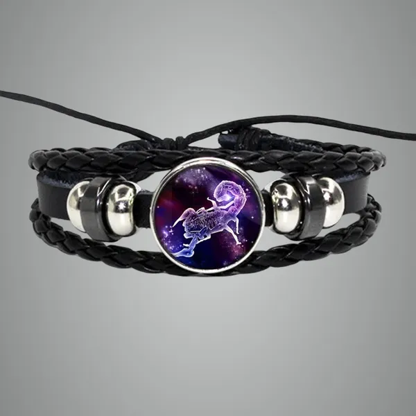 Zodiac_Leather_Braided_Bracelet_|_🔥FLAT_50%_OFF_SALE🔥