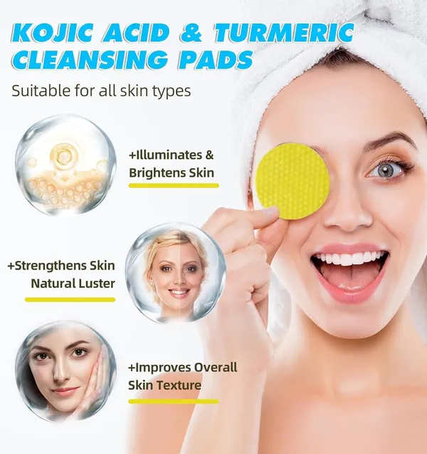 KojicFresh™_-_Turmeric_Kojic_Acid_Cleansing_Pads_|_🔥PACK_OF_60_PADS🔥
