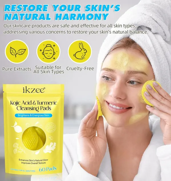 KojicFresh™_-_Turmeric_Kojic_Acid_Cleansing_Pads_|_🔥PACK_OF_60_PADS🔥