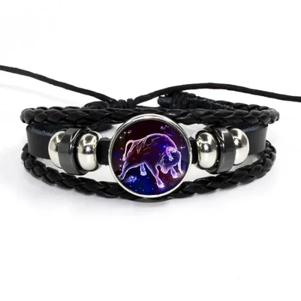 Zodiac_Leather_Braided_Bracelet_|_š„FLAT_50%_OFF_SALEš„