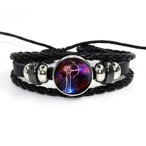 Zodiac_Leather_Braided_Bracelet_|_š„FLAT_50%_OFF_SALEš„