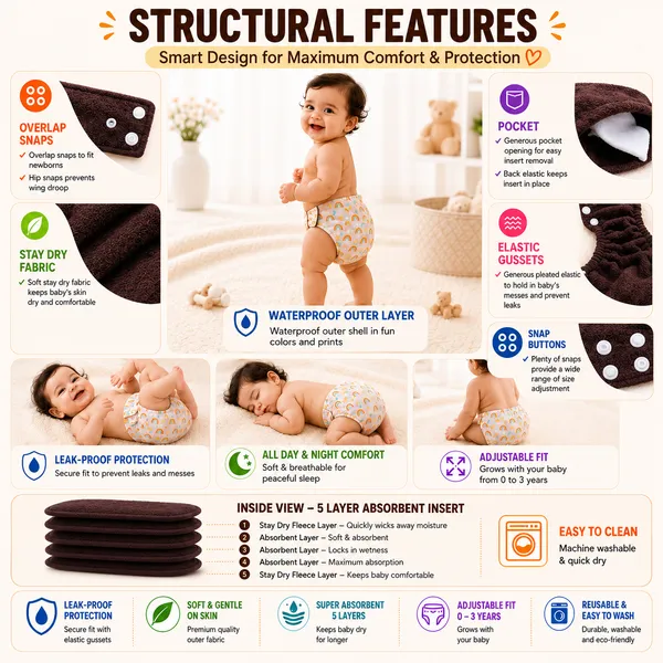 Reusable_Baby_Cloth_Diapers_Pack_of_2_Diapers_and_4_Inserts_5-layer_|_Adjustable_Washable_Cotton_Diaper_for_Newborn_to_Toddler_(3_Months–3_Years)_|_Leak-Proof,_Skin_Friendly,_Eco-Friendly_|_Multicolor
