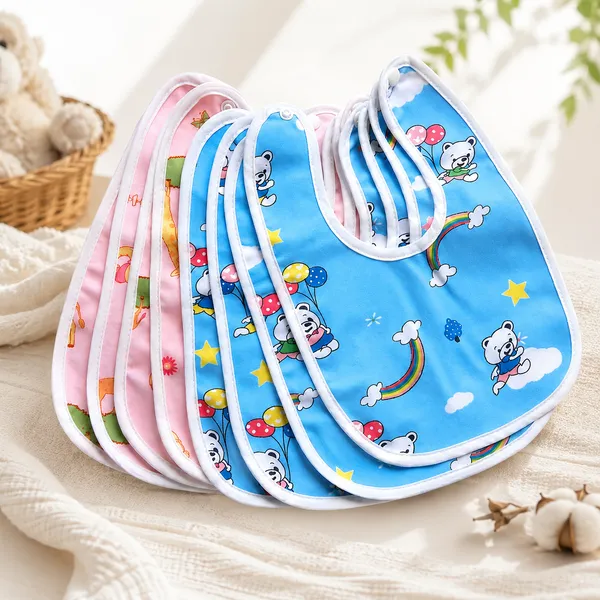 Baby_Bibs_Set_of_8_|_100%_Cotton_with_Waterproof_Lamination