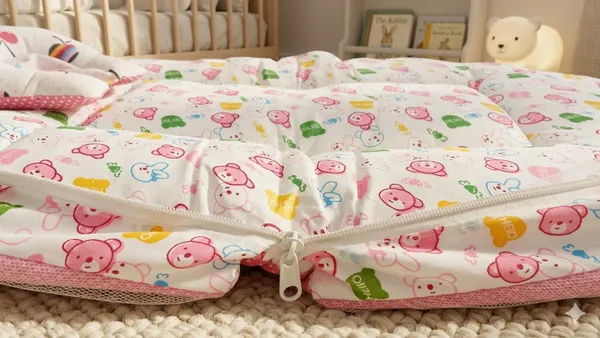 Foldable_Baby_Bed_with_Mosquito_Net_&_Pillow_|_Thick_Cushioned_Sleeping_Mat_for_Newborn_(0–9_Months)_|_Portable_Travel_Baby_Bed_with_Full_Protection_Net_|_Soft_&_Breathable_Baby_Bedding