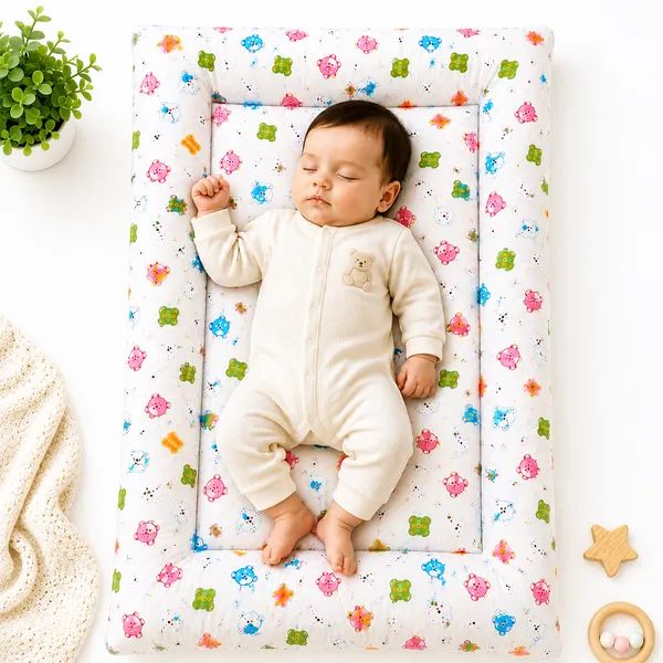 MimiLap_Baby_Mattress_Gadda_Set_of_3_|_Soft_&_Comfortable_Baby_Sleeping_Mats_|_70_×_50_cm_Each