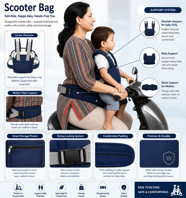 MimiLap_Baby_Protection_Bag_&_Safety_Belt_for_2-Wheeler_Riders_|_Secure_Back_Seat_Baby_Carrier_|_Adjustable_Waist_&_Shoulder_Support_|_Comfortable_&_Safe_Ride