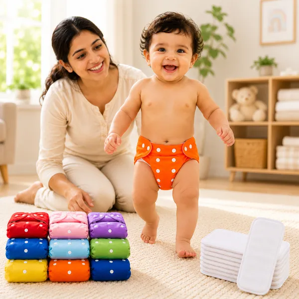 MimiLap_Reusable_Cloth_Diapers_Pack_of_9_with_Inserts_|_Soft_&_Breathable_for_Baby_Skin_|_Designed_for_Daytime_Use_|_Helps_Reduce_Rash_Discomfort_|_Adjustable_Fit_(3_Months–3_Years)