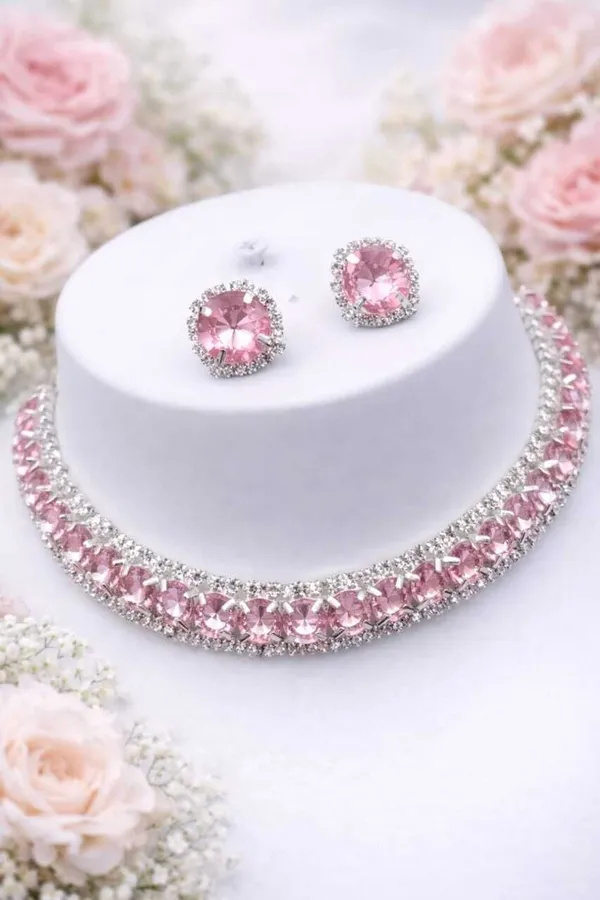 ASCEND_Alloy_Silver_Pink_Jewellery_Set_(Pack_of_1)