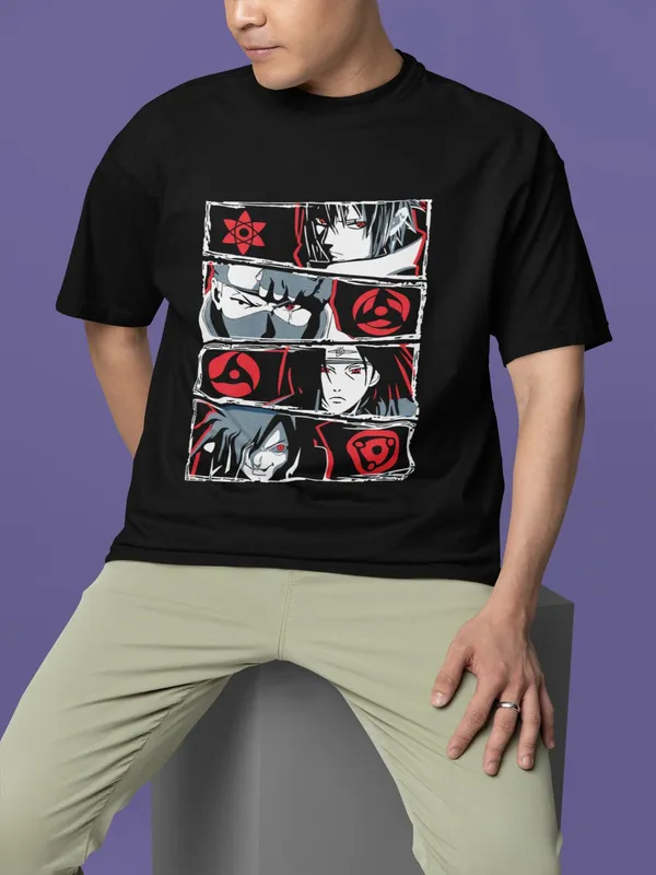 Black_Cotton_Oversized_Red_Reflection_T-Shirt_For_Men