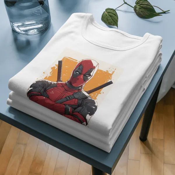 White_Cotton_Oversized_Deadpool_Print_T-Shirt_For_Men