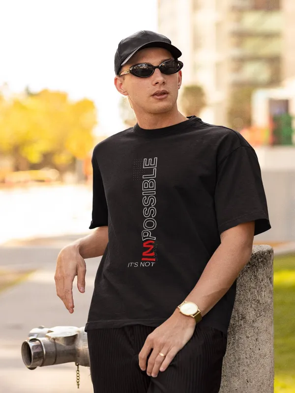 Black_Cotton_Oversized_Impossible_T-Shirt_For_Men