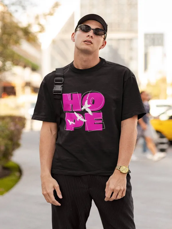 Black_Cotton_Oversized_Hope_T-Shirt_For_Men