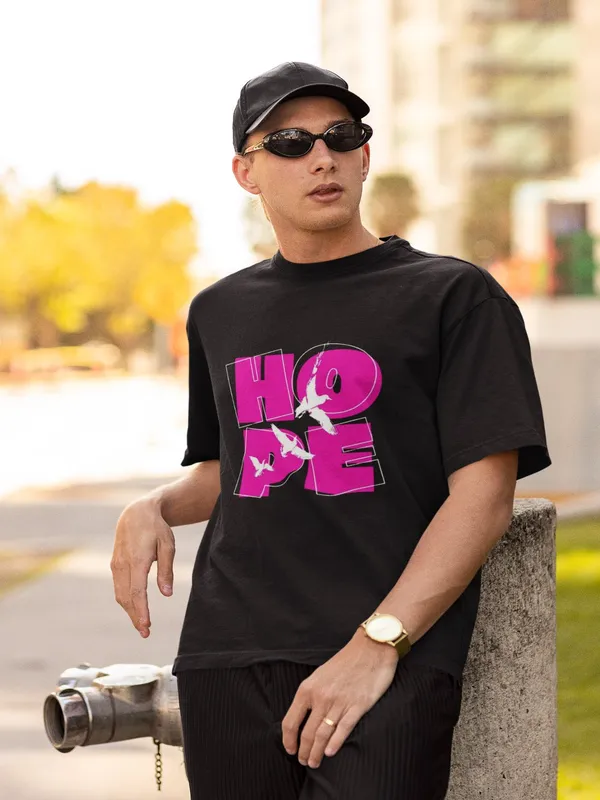 Black_Cotton_Oversized_Hope_T-Shirt_For_Men
