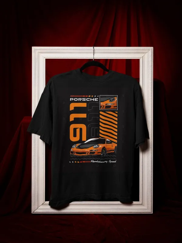 Black_Cotton_Oversized_Yellow_911_T-Shirt_For_Men