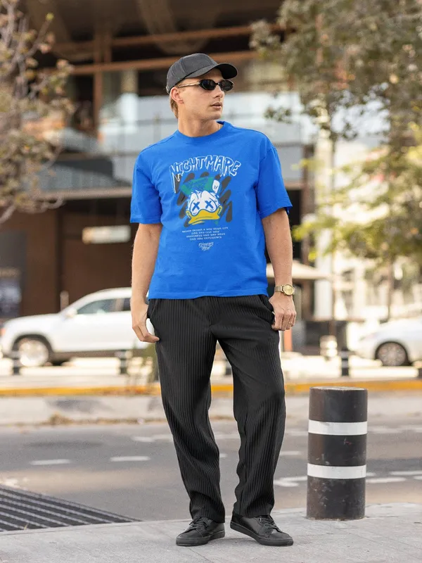 Blue_Cotton_Oversized_T-Shirt_For_Men