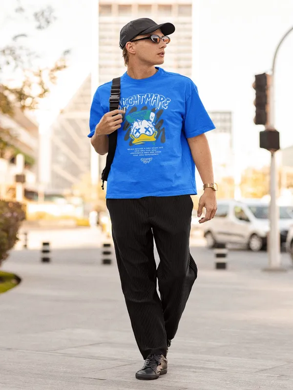 Blue_Cotton_Oversized_T-Shirt_For_Men
