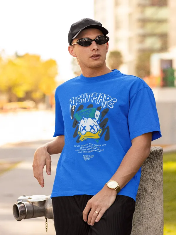 Blue_Cotton_Oversized_T-Shirt_For_Men