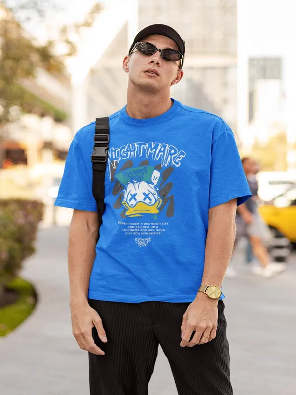 Blue_Cotton_Oversized_T-Shirt_For_Men