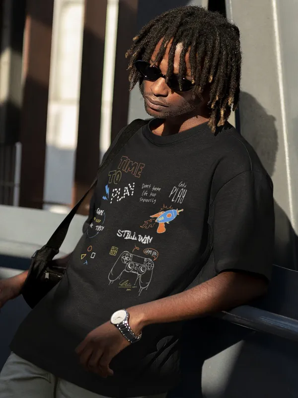 Black_Cotton_Oversized_T-Shirt_For_Men