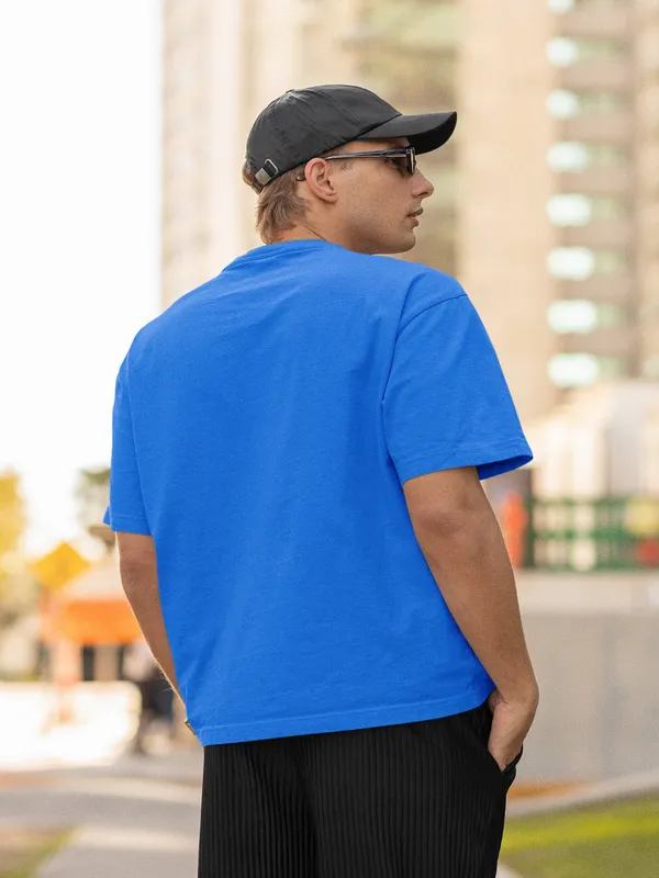 Blue_Cotton_Oversized_T-Shirt_For_Men