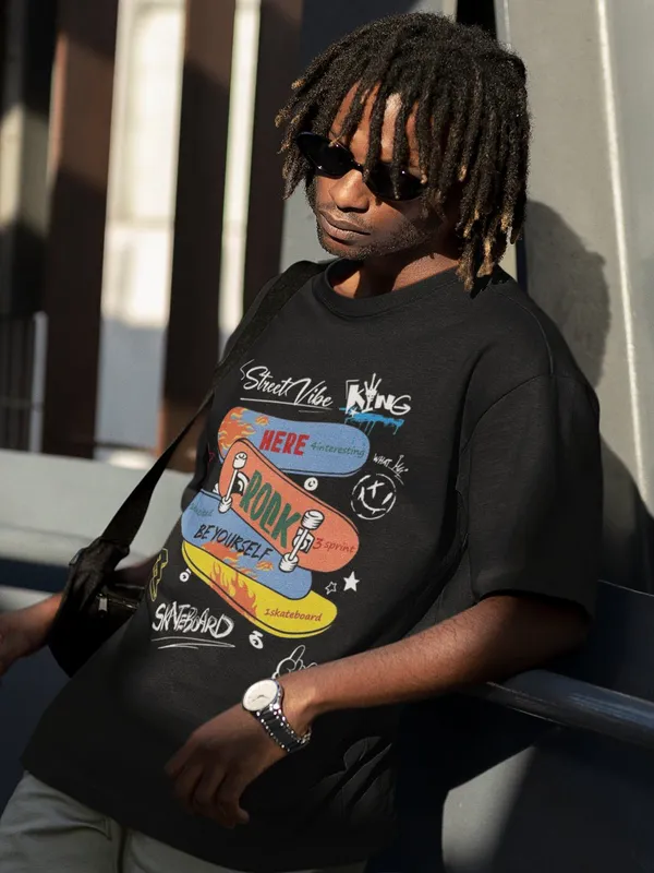 Black_Cotton_Oversized_Brooklyn_Vibes_T-Shirt_For_Men