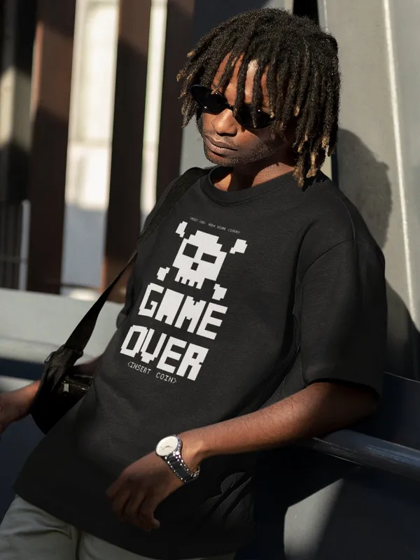 Black_Cotton_Oversized_Game_Over_T-Shirt_For_Men