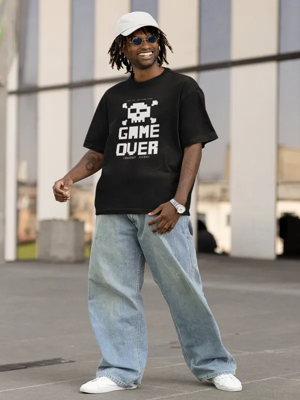 Black_Cotton_Oversized_Game_Over_T-Shirt_For_Men