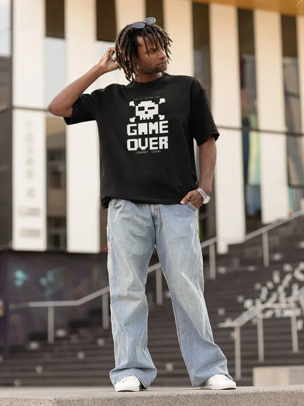 Black_Cotton_Oversized_Game_Over_T-Shirt_For_Men