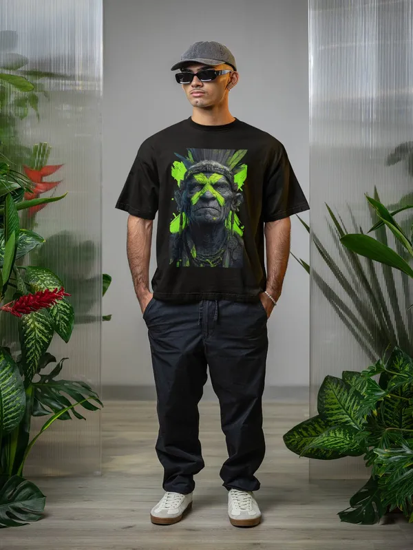 Black_Cotton_Oversized_Electric_Ancestry_T-Shirt_For_Men
