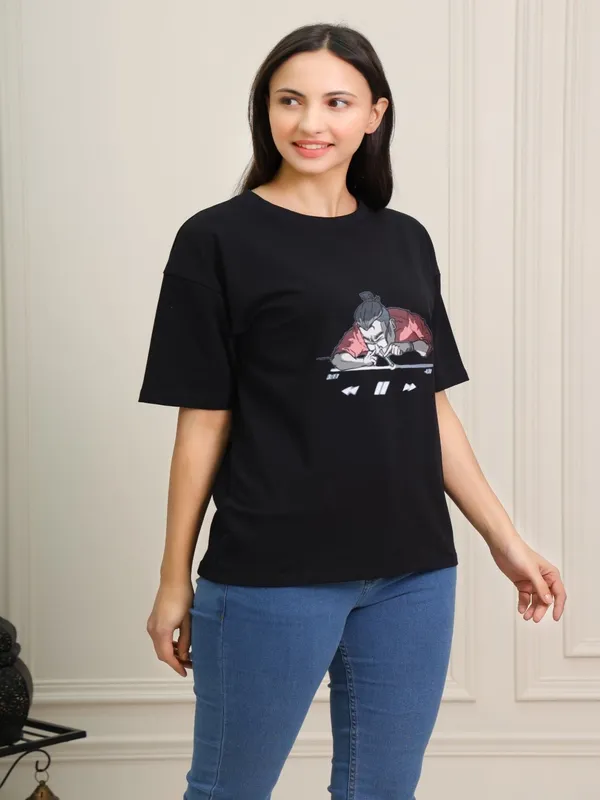 Black_Cotton_Oversized_T-Shirt_For_Women