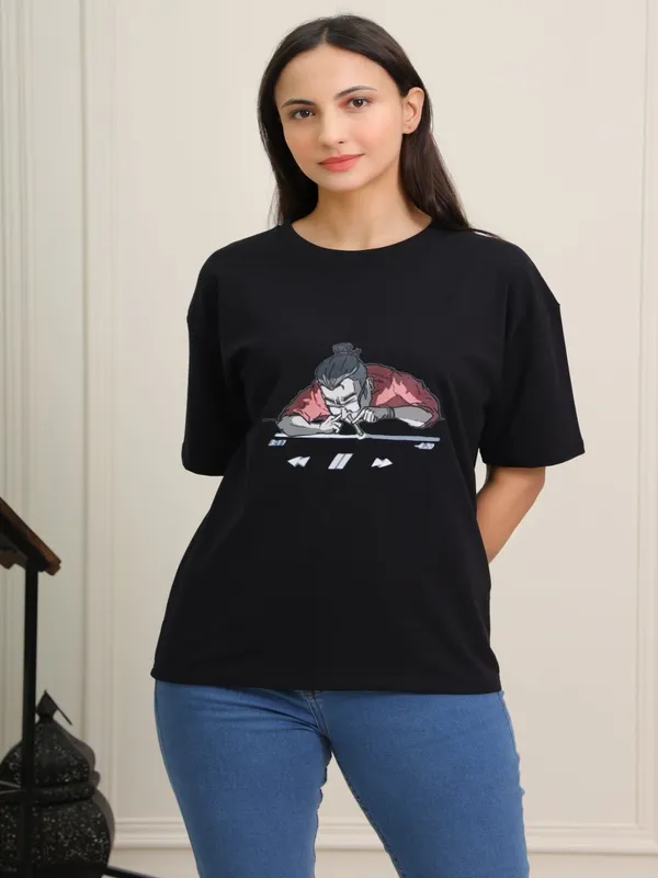 Black_Cotton_Oversized_T-Shirt_For_Women