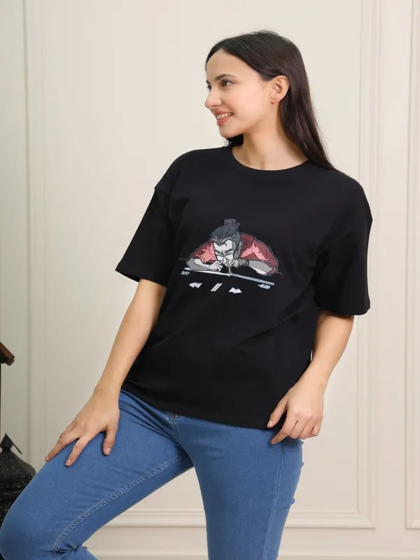 Black_Cotton_Oversized_T-Shirt_For_Women