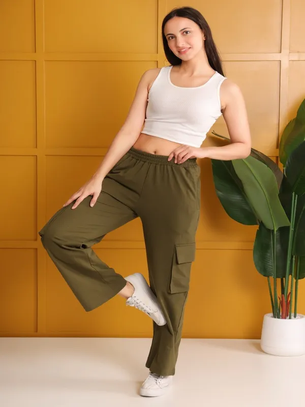 Olive_Green_Cotton_Wide-Leg_Jogger_For_Women