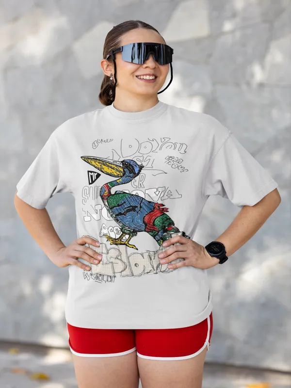 Off-White_Cotton_Oversized_Sketch_&_Style_T-Shirt_For_Women