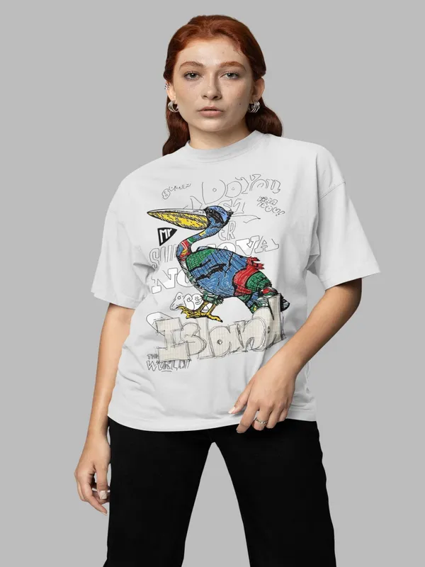Off-White_Cotton_Oversized_Sketch_&_Style_T-Shirt_For_Women