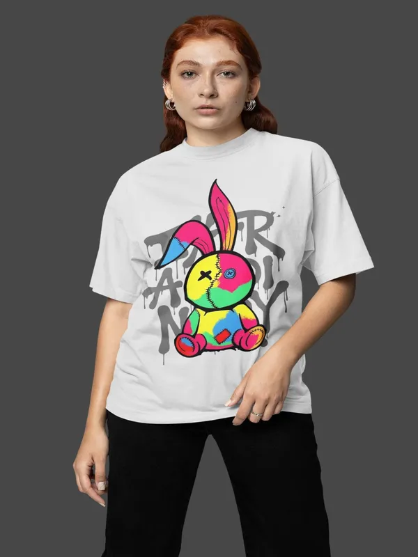 Off-White_Cotton_Oversized_Dan_Bunny_T-Shirt_For_Women