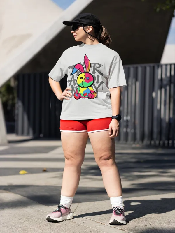 Off-White_Cotton_Oversized_Dan_Bunny_T-Shirt_For_Women