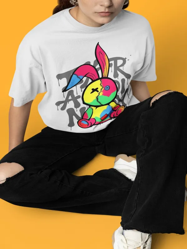 Off-White_Cotton_Oversized_Dan_Bunny_T-Shirt_For_Women