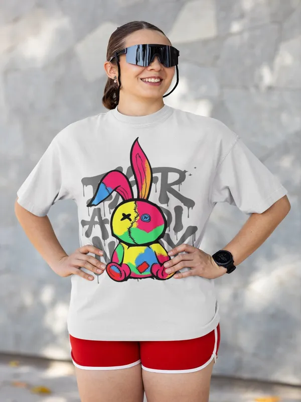 Off-White_Cotton_Oversized_Dan_Bunny_T-Shirt_For_Women