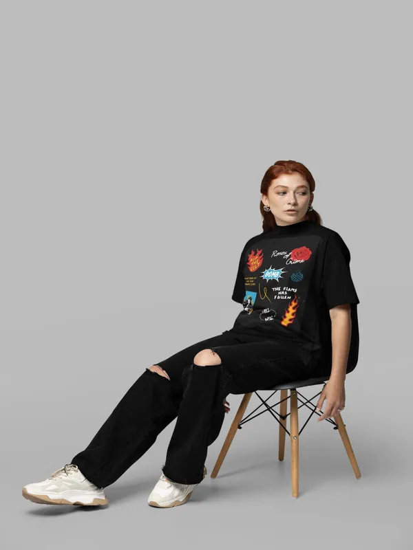 Black_Cotton_Oversized_T-Shirt_For_Women