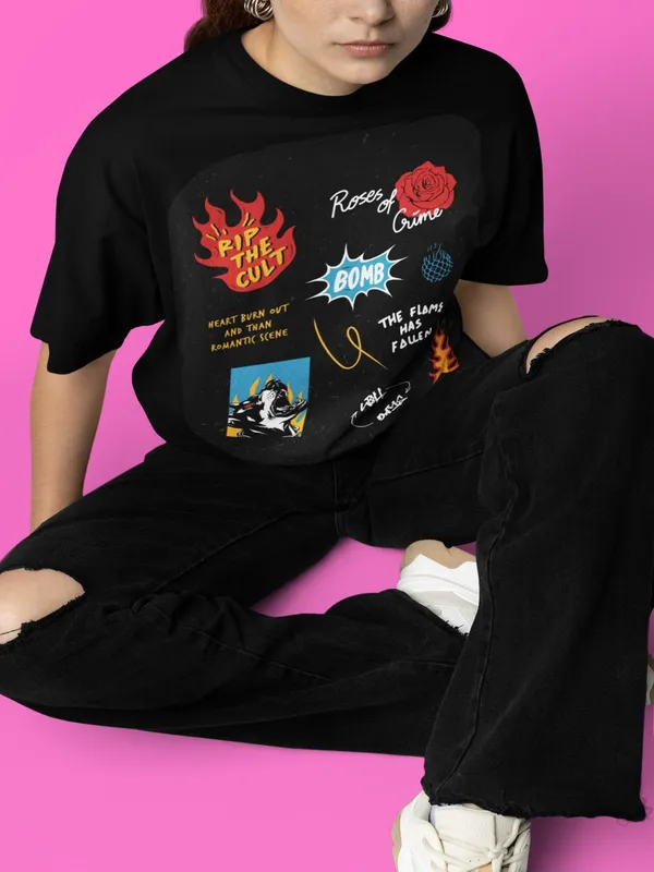 Black_Cotton_Oversized_T-Shirt_For_Women