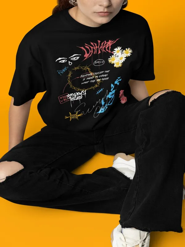 Black_Cotton_Oversized_T-Shirt_For_Women