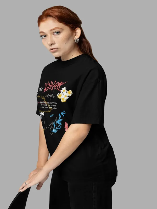 Black_Cotton_Oversized_T-Shirt_For_Women
