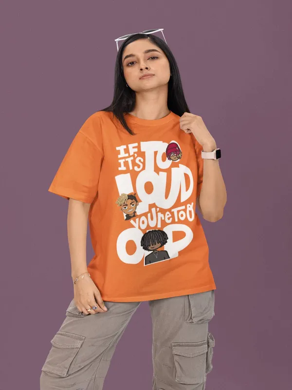 Orange_Cotton_Oversized_T-Shirt_For_Women