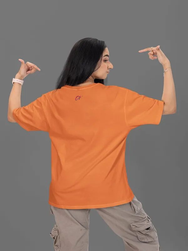 Orange_Cotton_Oversized_T-Shirt_For_Women