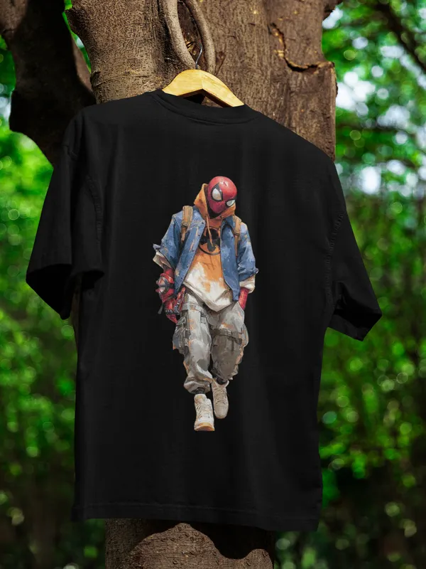 Black_Cotton_Oversized_Urban_Spidey_T-Shirt_For_Men