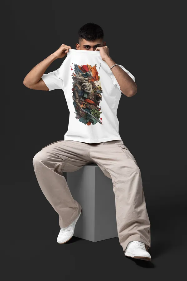 White_Cotton_Oversized_Mystic_Sage_T-Shirt_For_Men